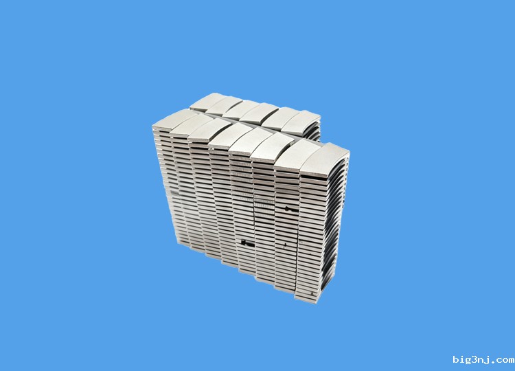厚度充磁弧形分段磁铁 R58.5xr46.5x2mm