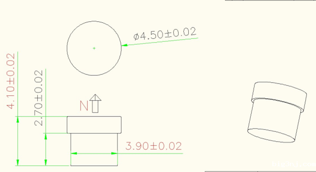 大小头磁铁图纸