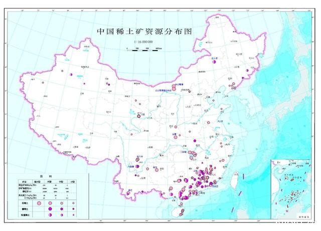 稀土资源分布图